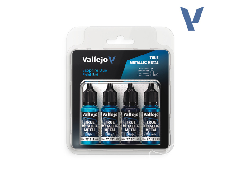 Vallejo Peinture True Metallic Metal 77256 Set peinture Amethyst Purple 4x18ml