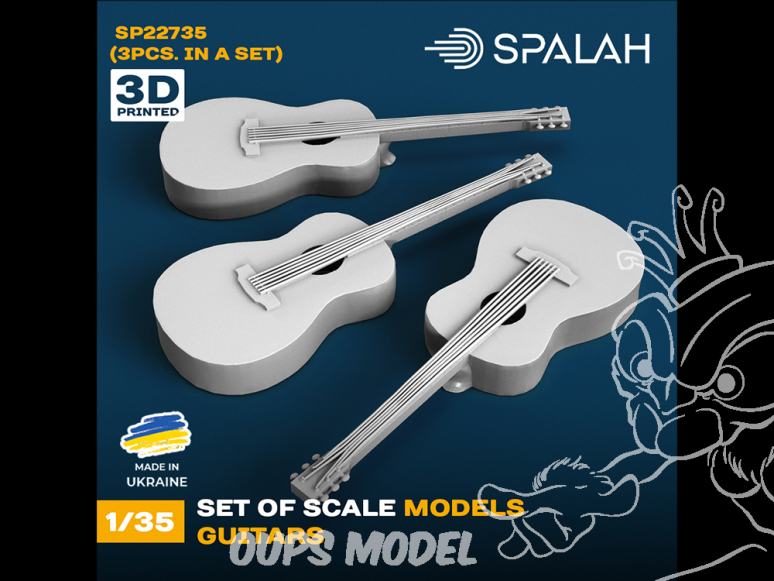 Spalah kit figurine SP22735 Guitares 3 pièces 1/35