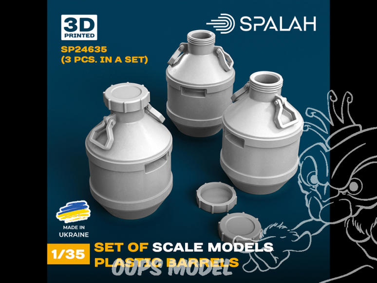 Spalah kit figurine SP24635 barils en plastique 3 pièces 1/35