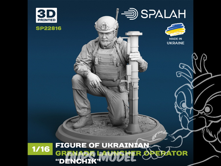 Spalah kit figurine SP22816 Opérateur de lance-grenades ukrainien Denchik 1/16