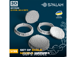 Spalah SP17535 Plaques d'égout 3 piéces 1/35