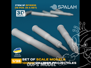 Spalah SP16935 Projectiles de calibre 100 mm 1/35