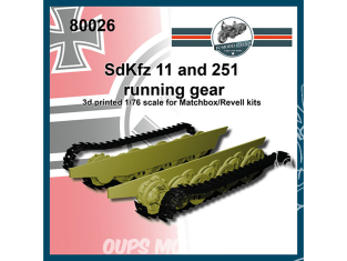FC MODEL TREND accessoire résine 80026 Chenilles train roulant Sd.Kfz. 11 & 251 Matchbox / Revell 1/76
