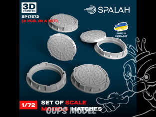 Spalah SP17572 Plaques d'égout 3 piéces 1/72