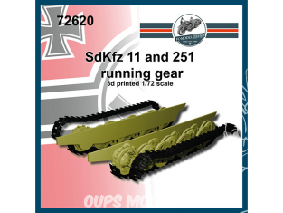 FC MODEL TREND accessoire résine 72620 Chenilles train roulant Sd.Kfz 11 & 251 1/72