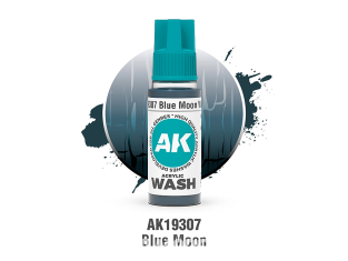 Ak interactive peinture AK19307 ACRYLIC WASH LUNE BLEUE 18ml