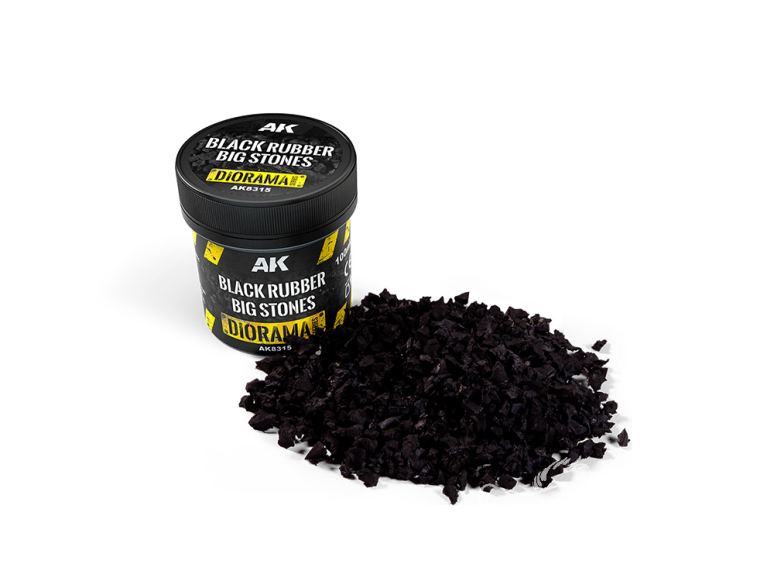 AK interactive ak8315 GROSSES PIERRES EN CAOUTCHOUC NOIR 100ml