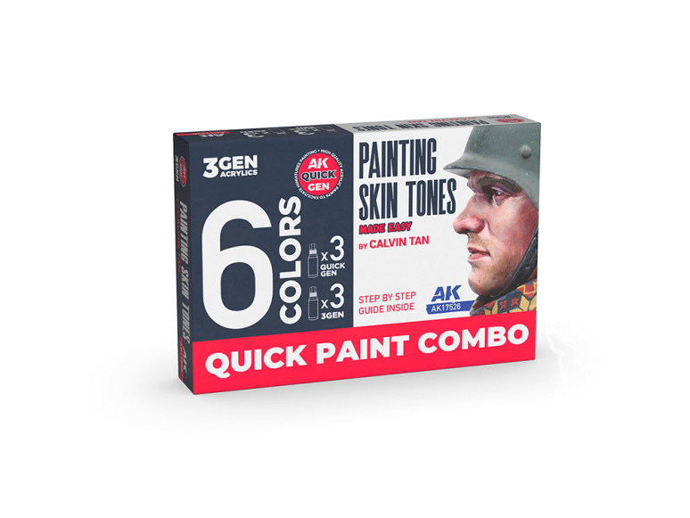 Ak interactive peinture acrylique 3G AK17526 KIT CALVIN TAN : DES TEINTES DE PEAU FACILES À OBTENIR