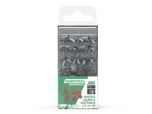AK interactive AK BASING BITS AKBIT0024 NÉNUPHARS ET QUEUES-DE-CHATS