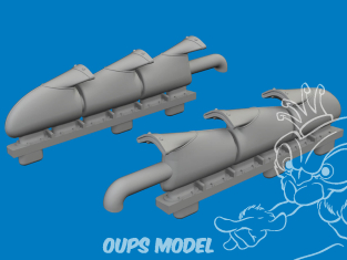 Eduard kit d'amelioration brassin Print 672440 Echappement 3 sorties Fishtail Spitfire Mk.V Eduard 1/72