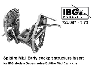 IBG maquette avion 72U087 Insert de structure de cockpit Spitfire Mk.I Early kit IBG 1/72