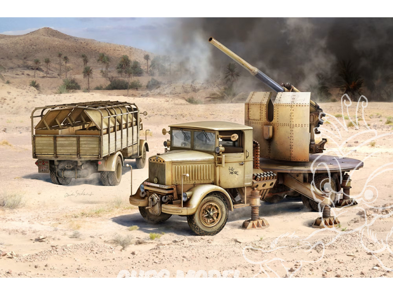 IBG maquette avion 72095 Camion porte-munitions italien et Autocannonce 3Ro 2 en 1 1/72