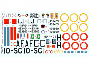Decalques Berna decals BD48-12 Republic P-47D Thunderbolt Armee de l air 1/48