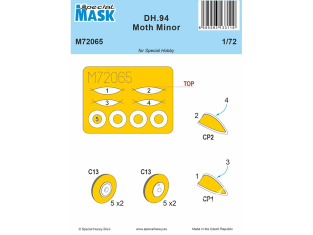 Special Hobby Masque avion M72065 DH.94 Moth Minor pour spécial hobby 1/72