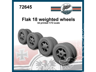 FC MODEL TREND accessoire résine 72645 Roues lestées Flak 18 1/72