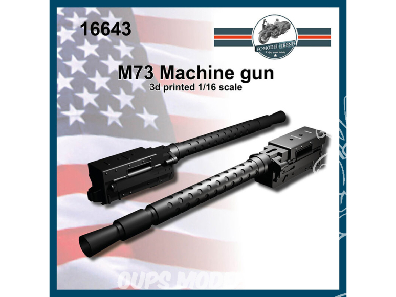 FC MODEL TREND accessoire résine 16643 M73 Machine Gun 1/16