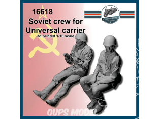 FC MODEL TREND figurine résine 16618 Equipage Soviétique pour Universal Carrier 1/16