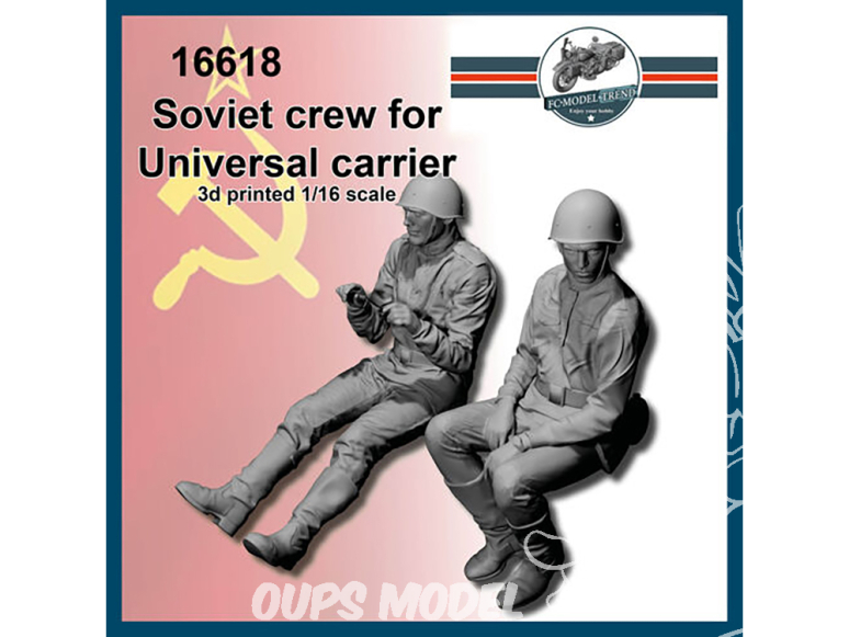 FC MODEL TREND figurine résine 16618 Equipage Soviétique pour Universal Carrier 1/16