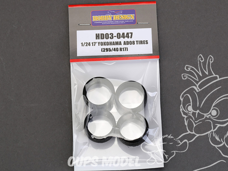 Hobby Design amélioration 03-0447 Pneus souples 17" Yokohama Advan AD08 295/40R17 1/24