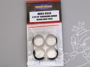 Hobby Design amélioration 03-0333 Pneus souples 18" Yokohama Advan Neova AD08 1/24