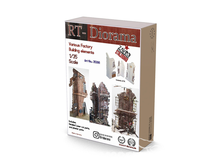 RT-Diorama 35306 Éléments divers de construction d'usine 1/35