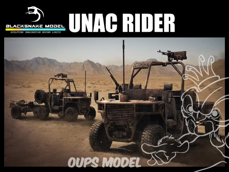 Blacksnake Model maquette militaire UNAC-72 Rider UNAC Fardier Français 1/72