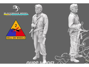 Blacksnake Model figurine CREW-03 Tankiste USA 03 WWII 1/72