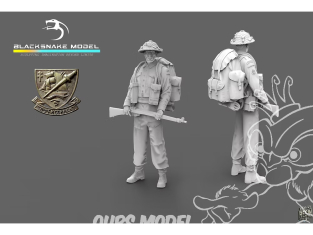 Blacksnake Model figurine K-01-72 Soldat commando Kieffer 1 Fusilier 1/72