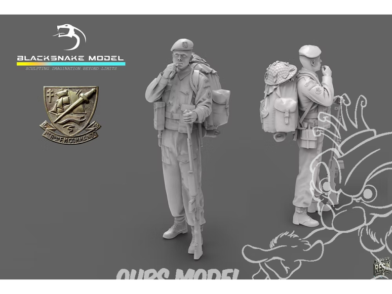 Blacksnake Model figurine K-02-72 Soldat commando Kieffer 2 Fusilier 1/72