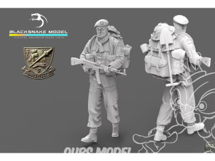 Blacksnake Model figurine K-08-72 Soldat commando Kieffer figurine 8 Chef de groupe 1/72