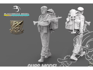 Blacksnake Model figurine K-10-72 Soldat commando Kieffer figurine 10 Mitrailleur MG 34 1/72