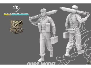 Blacksnake Model figurine K-12-72 Soldat commando Kieffer figurine 12 Mitrailleur Vickers 1/72