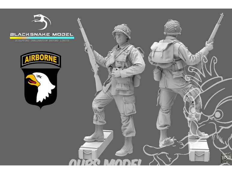 Blacksnake Model figurine ST-09-72 Soldat 101st Airborne figurine 9 1/72
