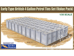 Gecko Models maquettes militaire 35GM0157 Ensemble de bidons d'essence britanniques de 4 gallons type Early 1/35