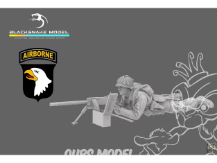 Blacksnake Model figurine ST-20-72 Soldat 101st Airborne figurine 20 Mitrailleur 1/72