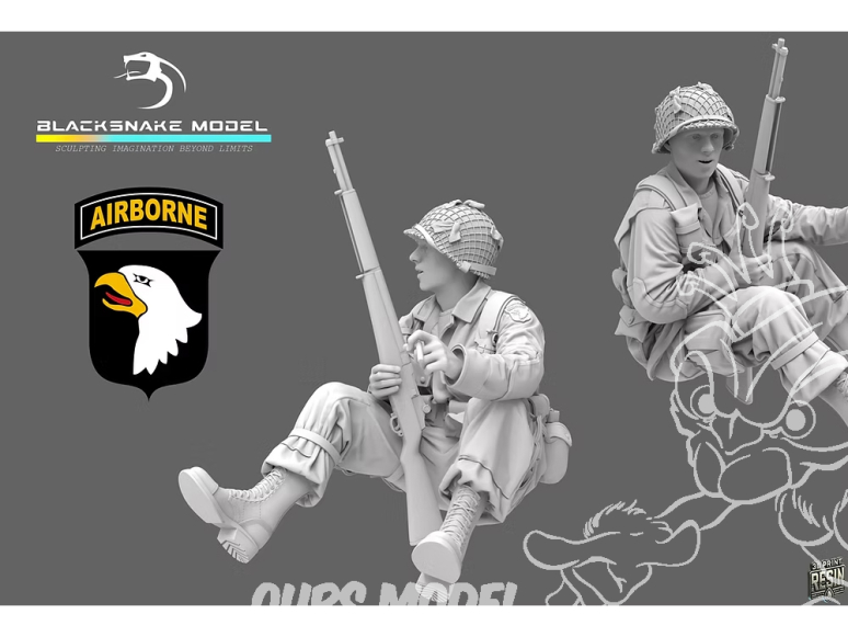 Blacksnake Model figurine ST-21-72 Soldat 101st Airborne figurine 21 1/72