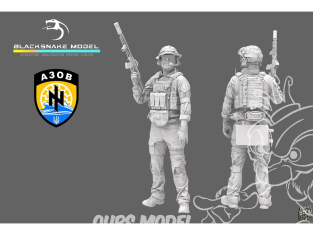 Blacksnake Model figurine UKS-02-72 Soldat Ukrainien AZOV figurine 2 1/72
