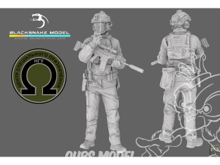 Blacksnake Model figurine UKS-09-72 Soldat Ukrainien Omega figurine98 Opérateur des forces spéciales 1/72