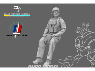 Blacksnake Model figurine FR-02-72 Soldat Français "Chef de bord" Figurine 2 1/35