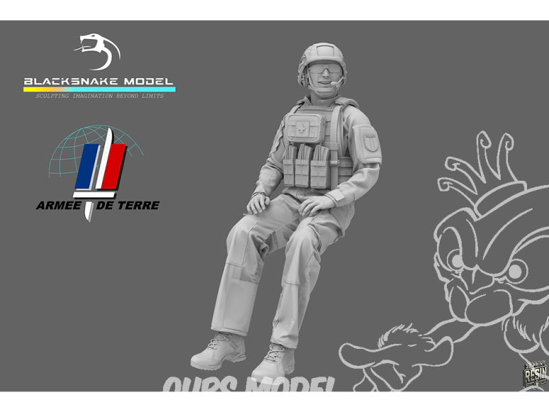 Blacksnake Model figurine FR-02-72 Soldat Français "Chef de bord" Figurine 2 1/35