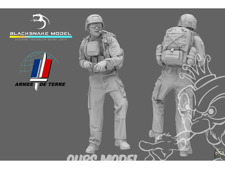 Blacksnake Model figurine FR-03-72 Soldat Français "Mitrailleur" Figurine 3 1/35