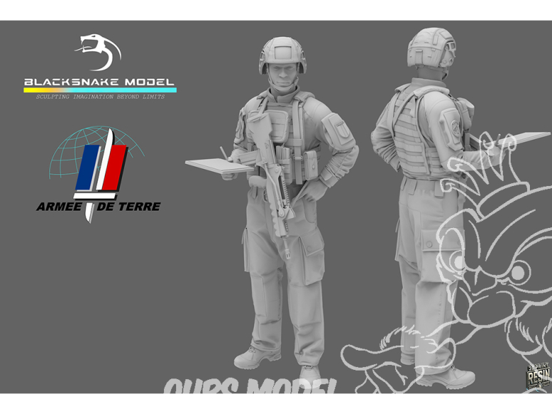 Blacksnake Model figurine FR-06-72 Soldat Français "Chef de tir" Figurine 6 1/35