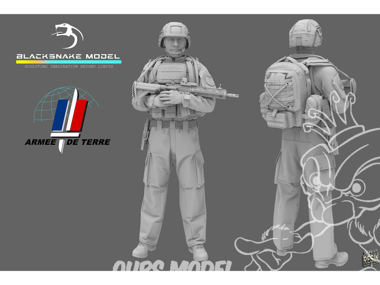 Blacksnake Model figurine FR-07-72 Soldat Français Figurine 7 1/35