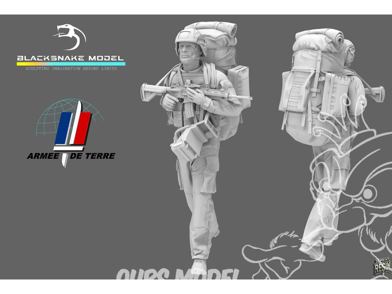 Blacksnake Model figurine FR-08-72 Soldat Français "Optic Eryx" Figurine 8 1/35