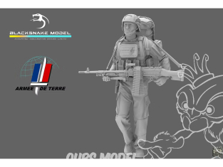 Blacksnake Model figurine FR-10-72 Soldat Français "Mag 58" Figurine 10 1/35