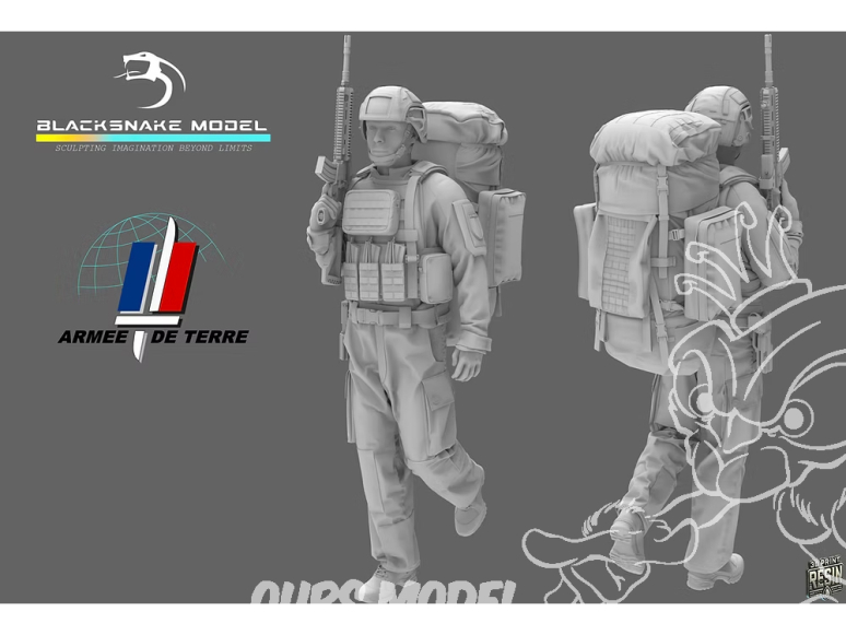 Blacksnake Model figurine FR-11-72 Soldat Français Figurine 11 1/35