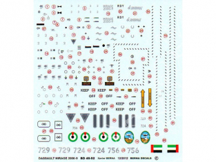 Decalques Berna decals BD48-92 DASSAULT MIRAGE 2000-9 1/48