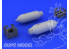 Eduard kit d&amp;39amelioration avion brassin 648086 Bombes US 250lb 1/48