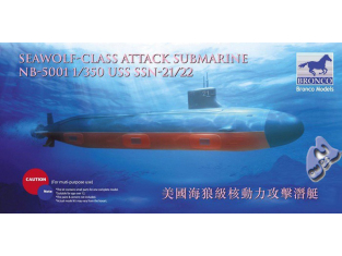 BRONCO maquette sous marin nb5001 USS SSN-21/22 1/350