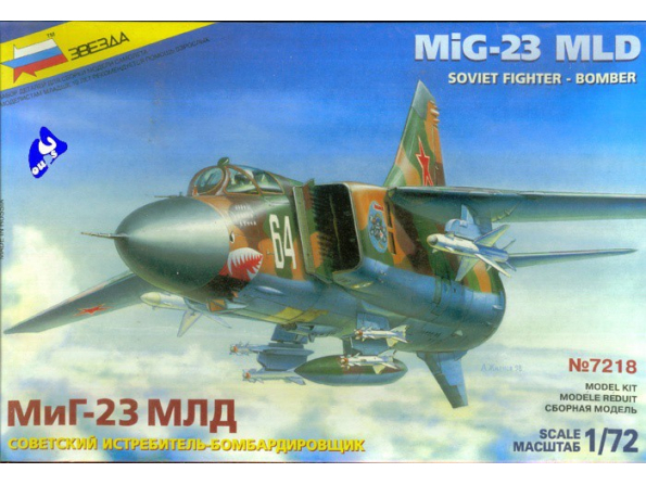 Zvezda maquette avion 7218 Mig-23 MLD 1/72